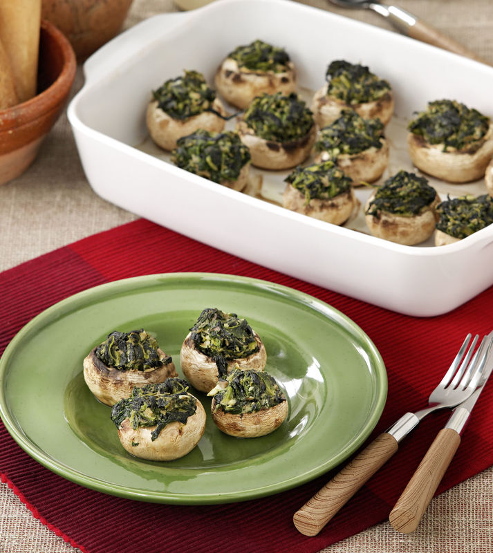 champiñones-rellenos-de-espinaca