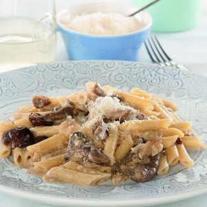 macarrones-con-salsa-de-champiñones