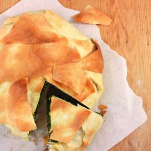 tarta griega de espinaca