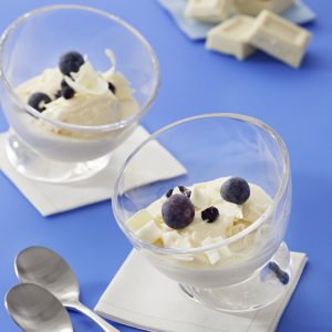 helado de chocolate blanco
