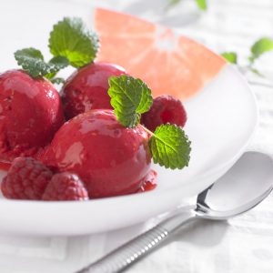 helado de frambuesa yogur