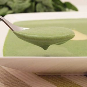Crema de espinacas y quesitos