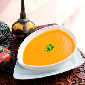 Sopa de naranja, zanahoria y jengibre