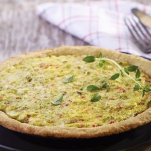 Tarta de brócoli y harina de quinoa