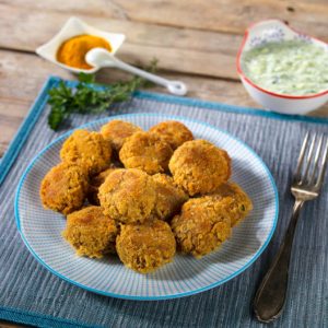 Albóndigas de atún y cúrcuma