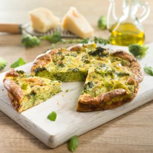 Frittata de brocoli y hierbas aromaticas