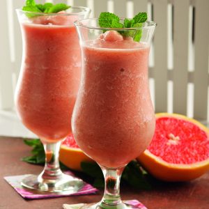 Sorbete de pomelo y menta granizada