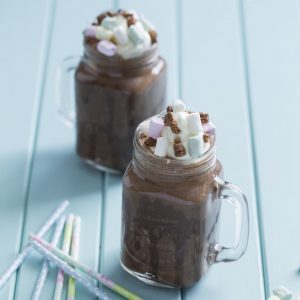 batido de chocolate con nubes