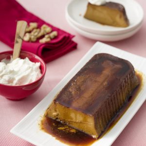 flan de dulce de leche
