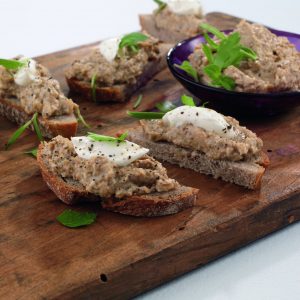 pate de champiñones y nueces