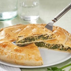 tarta de calabaza y espinaca