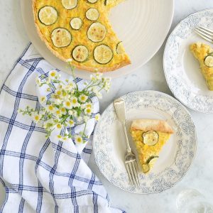 tarta de pollo y zucchini