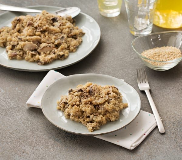 Risotto de quinoa y hongos
