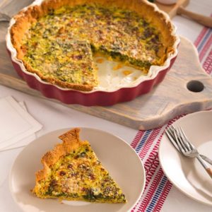 Quiche de espinaca y requeson