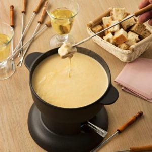 Fondue suiza de queso