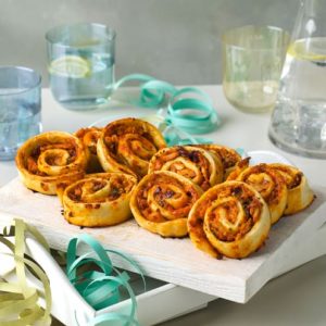 ROLL DE PIZZA CON POLLO Y BARBACOA