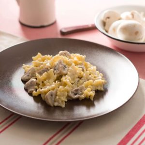 pasta con champignones y crema