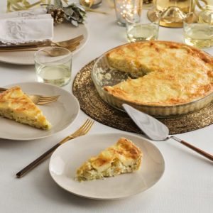 tarta de puerro y queso gallego