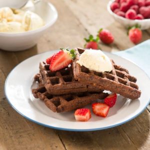 waffles de chocolate