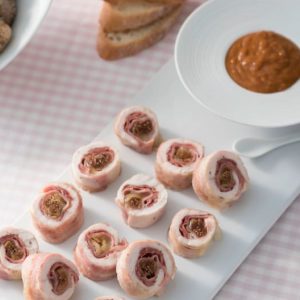 Rollitos de pollo con salsa agridulce
