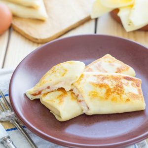 crepes de avena con jamon y queso
