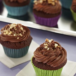 cupcakes de chocolate y mani