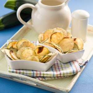 Chips de zuccini al parmesano